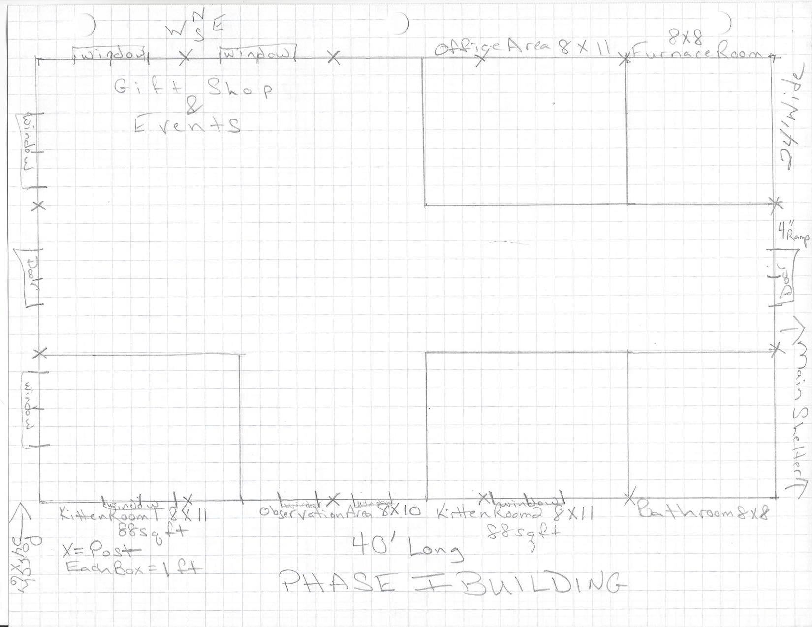 Phase I drawing of layout